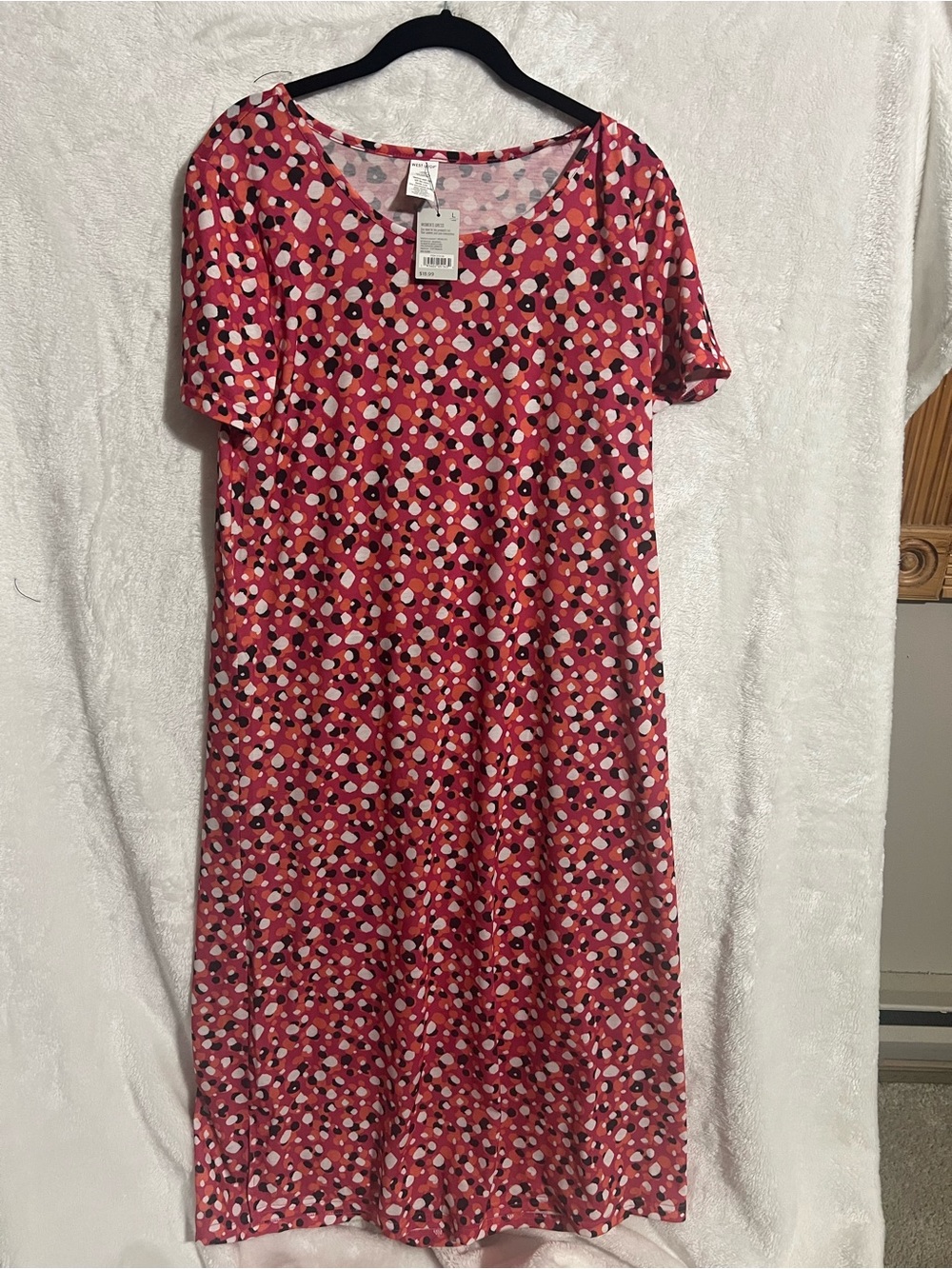 west loop Pink Polka Dot Maxi Dress